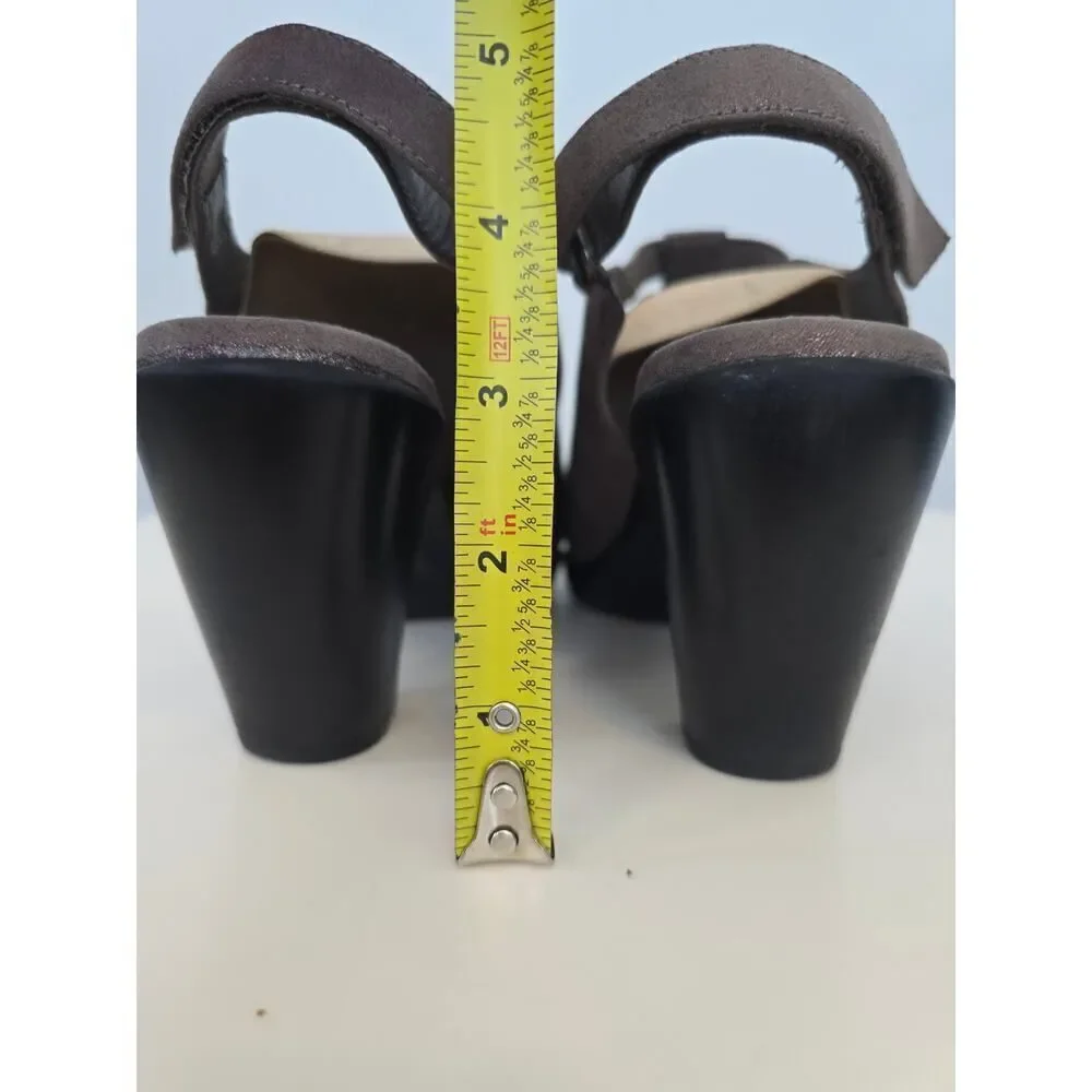 Croft & Barrow Shay Heels 8M Taupe Slingback Caged Peep Toe Ortholite Shoes